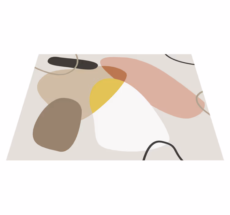 Abstracte vormen vinyl tapijt geometrisch - TenStickers