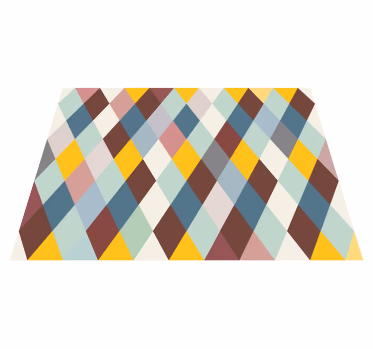 Ruitjes patroon Geometrisch vinyl tapijt - TenStickers