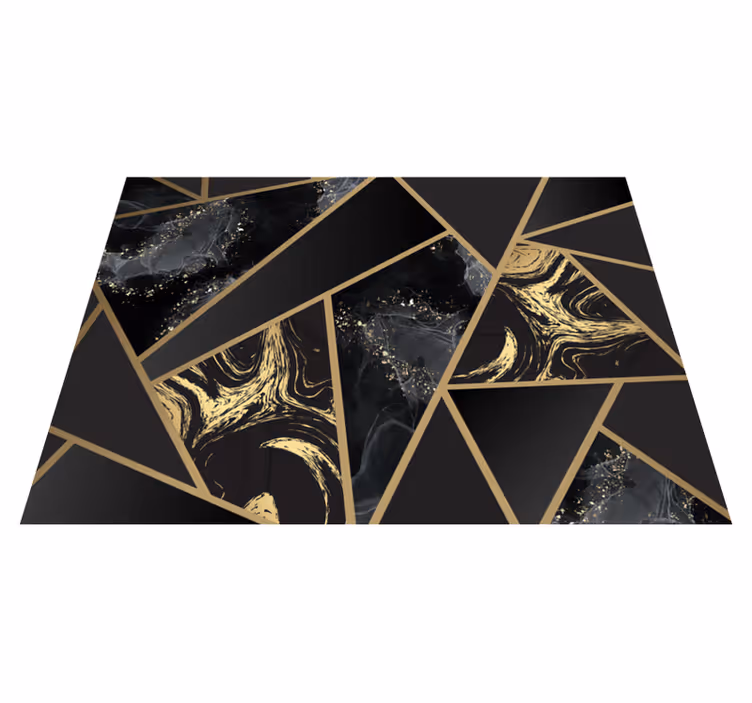 Geometrische marmeren vinyl tapijt - TenStickers