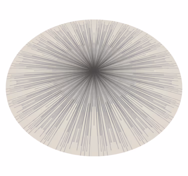 Geometrisch Burst Circulair Ontwerp vinyl tapijt - TenStickers