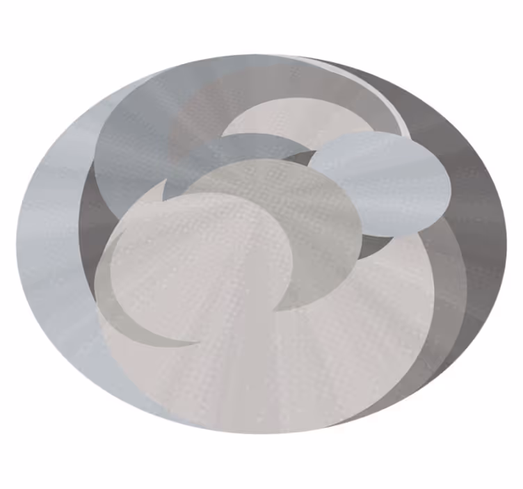 Overlappende cirkels illusie vinyl tapijt geometrisch - TenStickers