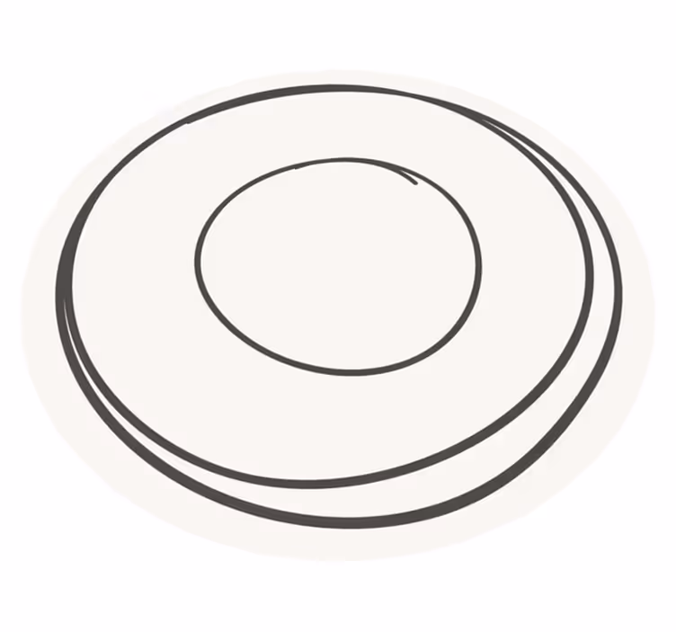 Concentrische cirkels vinyl tapijt minimalistisch - TenStickers
