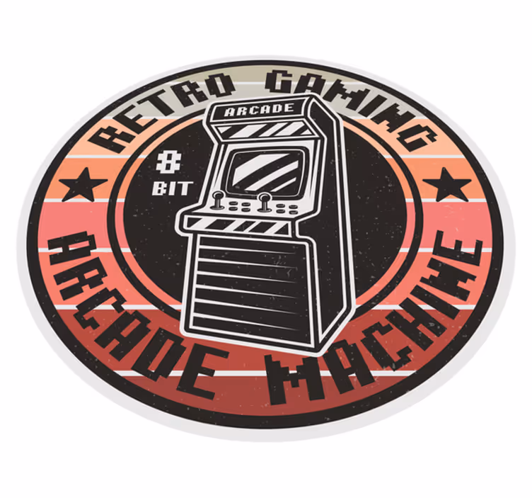 Retro Arcade Gaming machine Jeugd vinyl tapijt - TenStickers