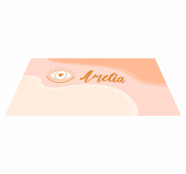 Abstract Oog met Naam Vinyl tapijt - TenStickers