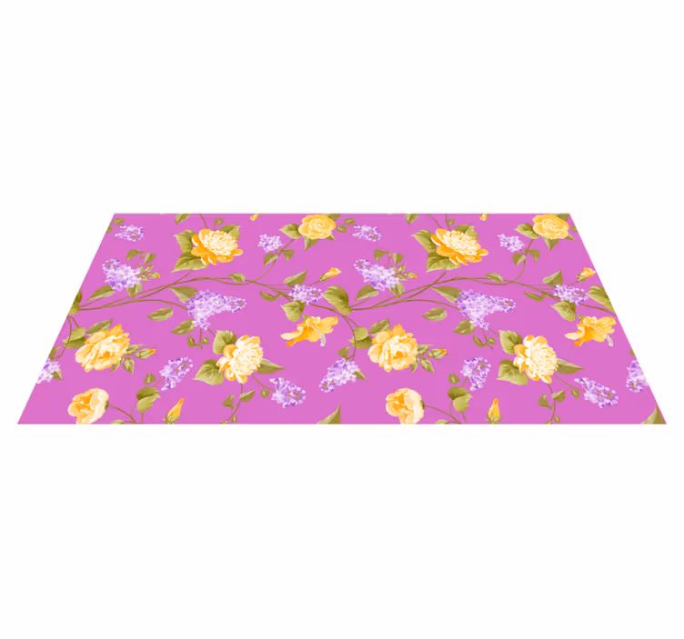 Bloemen bloesem patroon Vinyl tapijt Bloemen en planten - TenStickers