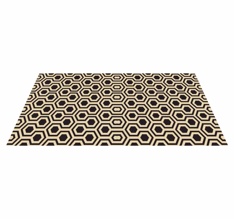 Geometrisch Zeshoekig Patroon Geometrisch vinyl tapijt - TenStickers