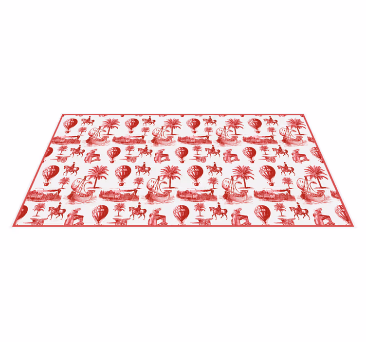 Jouy kunst stijl illustraties antiek vinyl tapijt - TenStickers