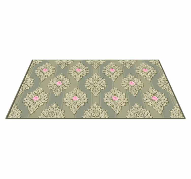 Vintage Bloemenpatroon Vinyl tapijt Bloemen en planten - TenStickers