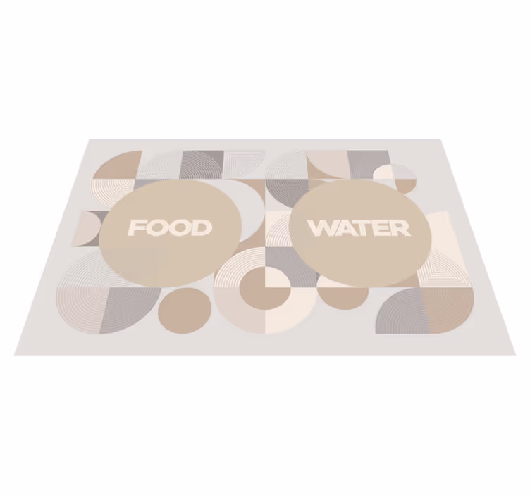 Vinyl tapijt water en voer voor honden - TenStickers