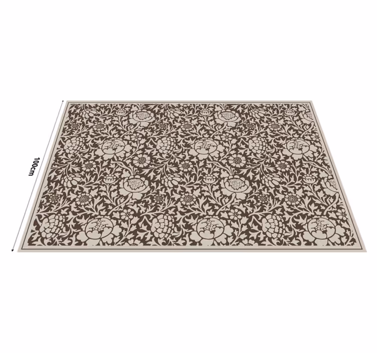 Vinyl tapijt vintage bloemen en planten - TenStickers