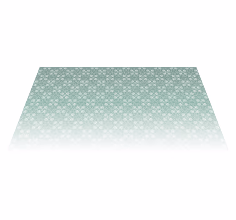 Mintgroene patronen vinyl tapijt slaapkamer - TenStickers