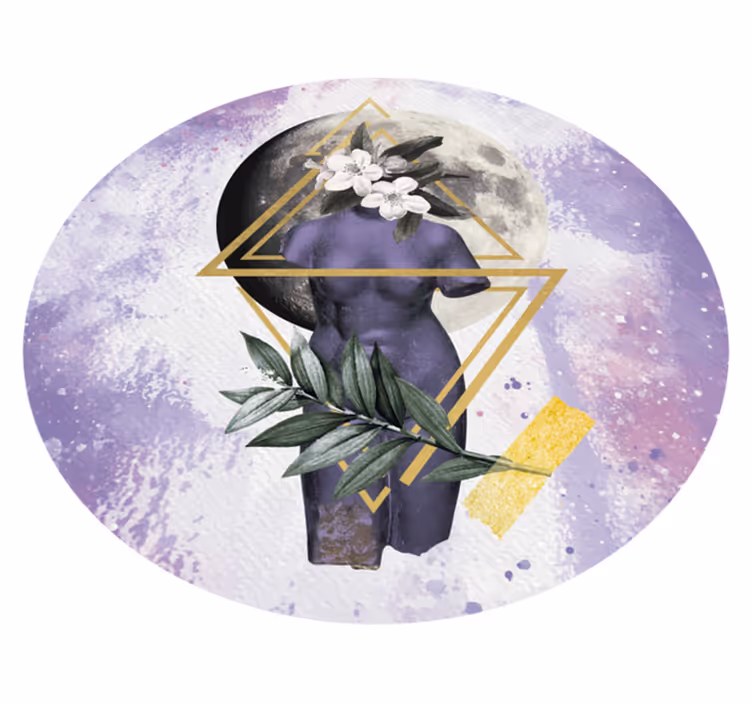 Lavendel vinyl tapijt digitale collage - TenStickers
