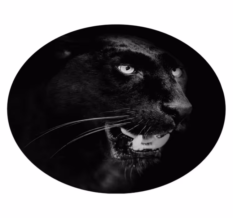 Zwarte black panter vinyl tapijt - TenStickers