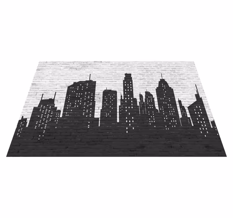 City skyline stenenmuur tapijt - TenStickers