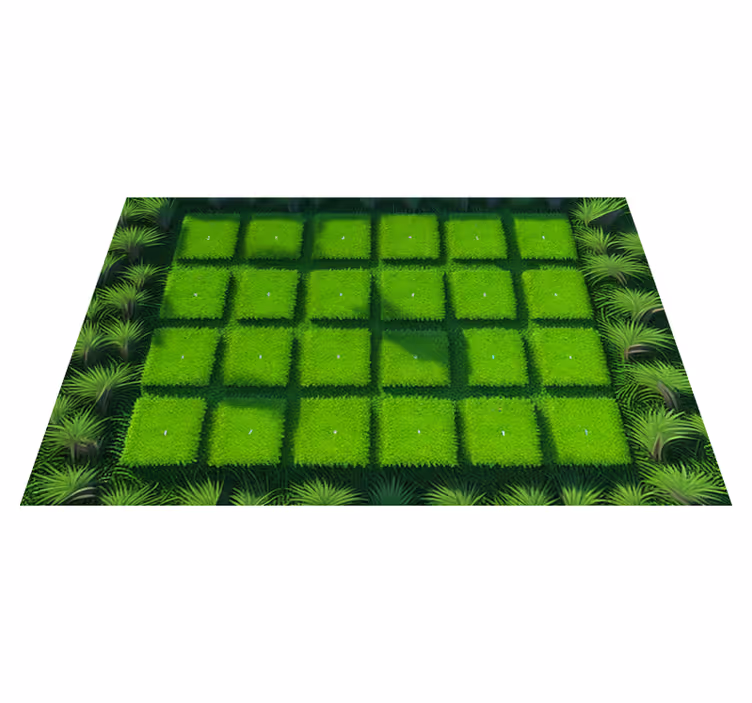 Kubusvormige gras vinyl tapijt - TenStickers