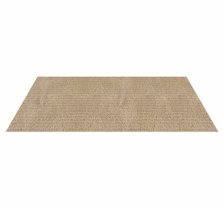 Eenkleurige beige stof vinyl vloerkleed - TenStickers