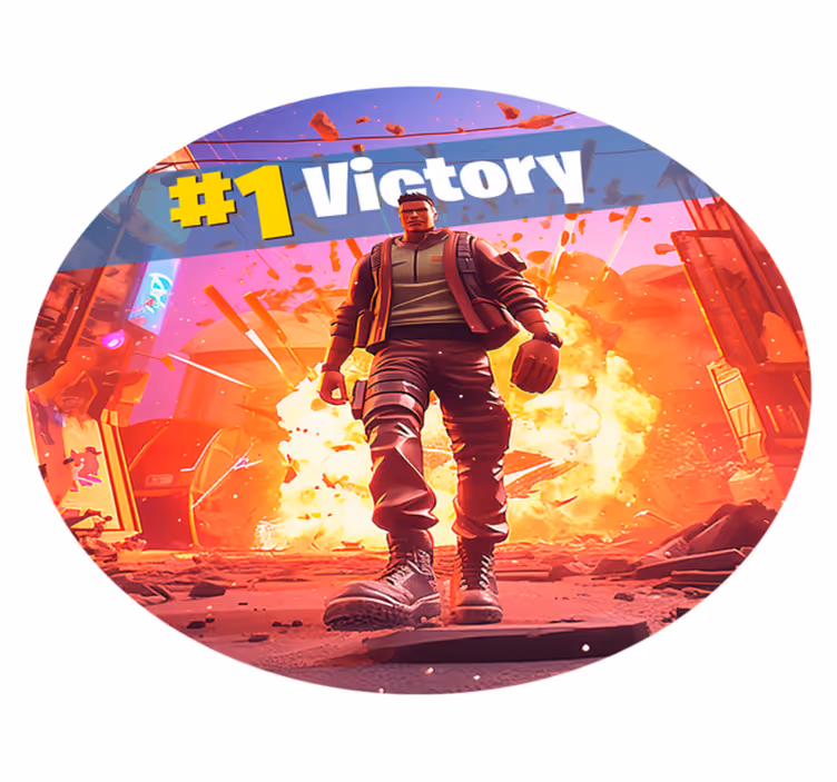 Eerste plaats soldaat vinyl tapijt games - TenStickers
