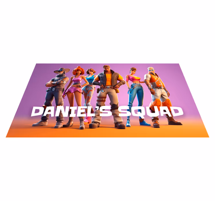 Personalisatie vinyl tapijt games squad - TenStickers