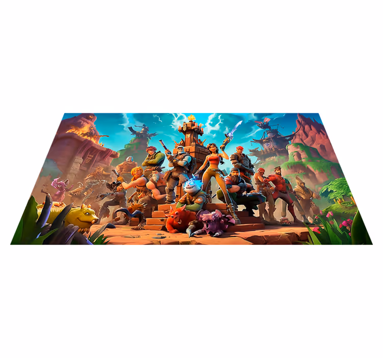 karakters en fantasie wezens games vinyl tapijt - TenStickers