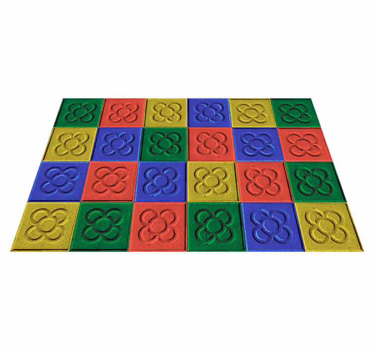 Pop art tegels vinyl tapijt - TenStickers