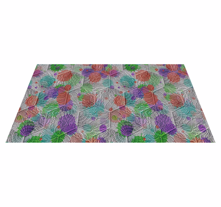 Gaudi tegels kleurrijk patroon vinyl tapijt - TenStickers