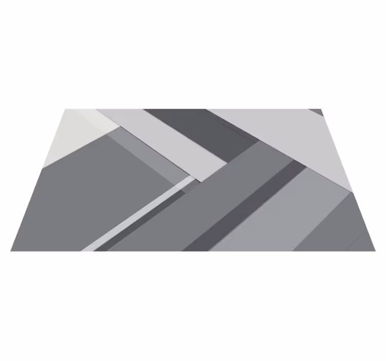 Geometrisch grijs Vinyl tapijt kantoor - TenStickers