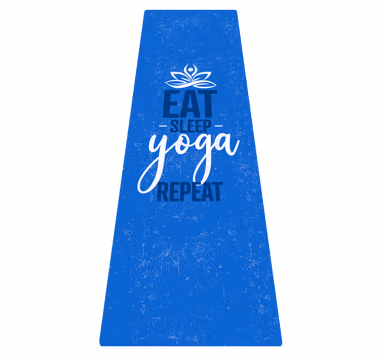 Eat sleep yoga repeat tekst vinyl tapijt - TenStickers