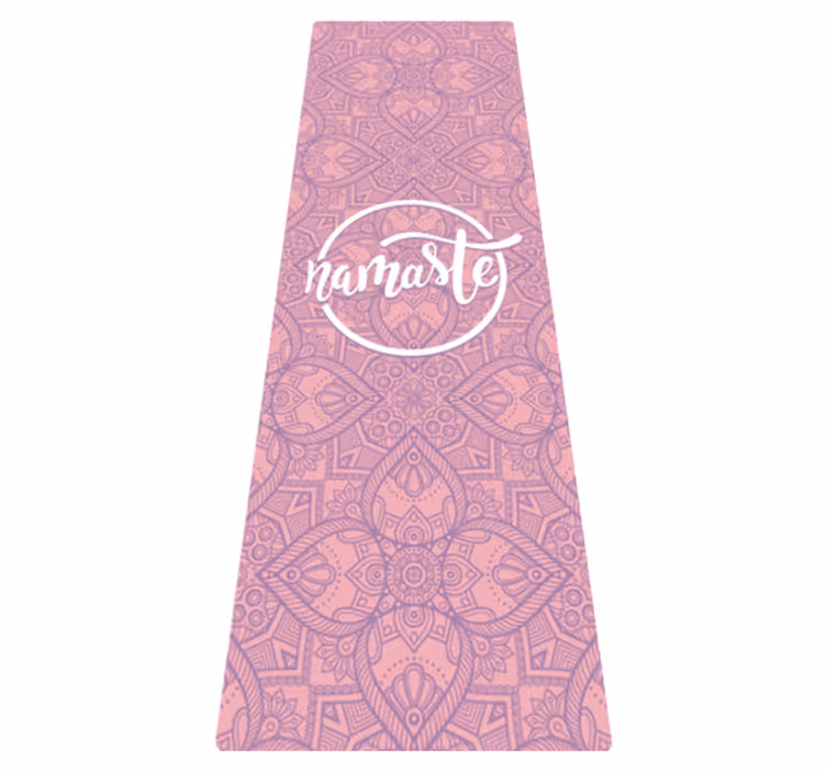 Namasté yoga tekst vinyl tapijt - TenStickers