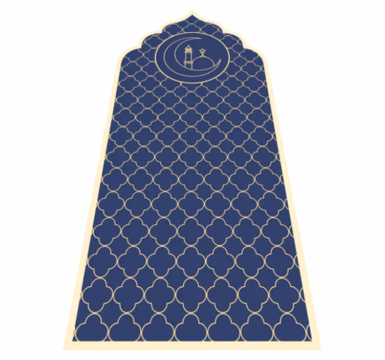 Blauw patroon vinyl tapijt - TenStickers