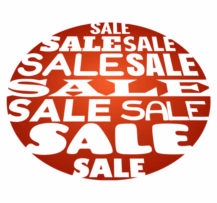 Rond rood vinyl tapijt sale - TenStickers