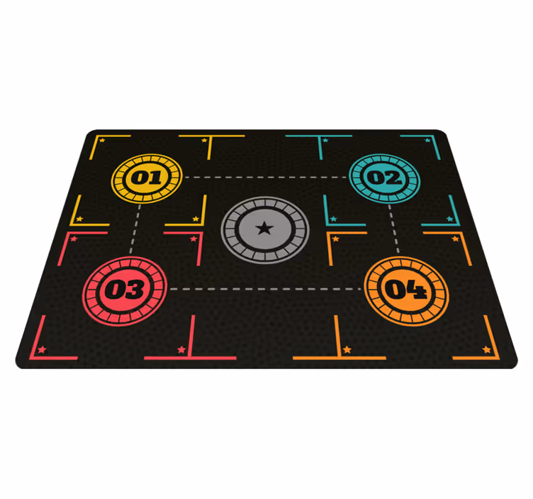 Basketbal Rechthoekig vinyl tapijt - TenStickers
