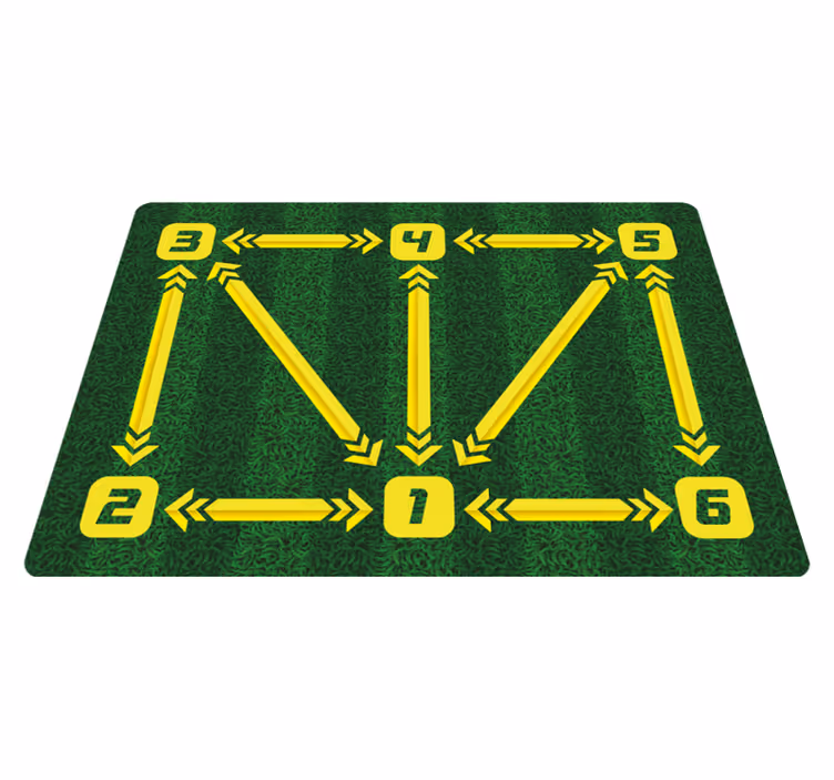 Voetbal training Rechthoekig vinyl tapijt - TenStickers