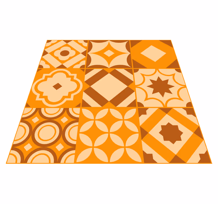 Rustieke tegels vinyl vloerkleed keuken - TenStickers