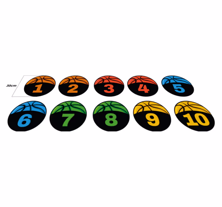 Basketbal trainingspakket Jeugd vinyl tapijt - TenStickers