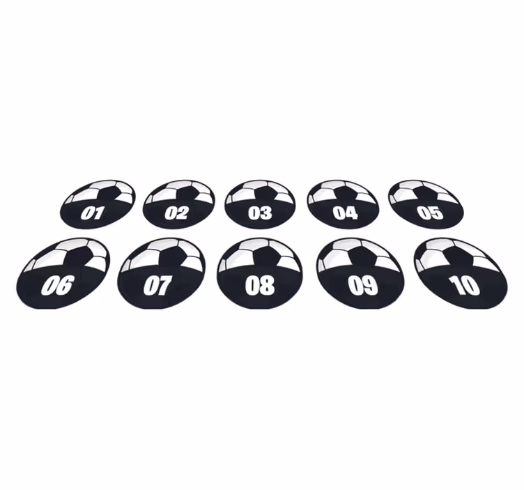 Voetbal trainings parkour Jeugd vinyl tapijt - TenStickers