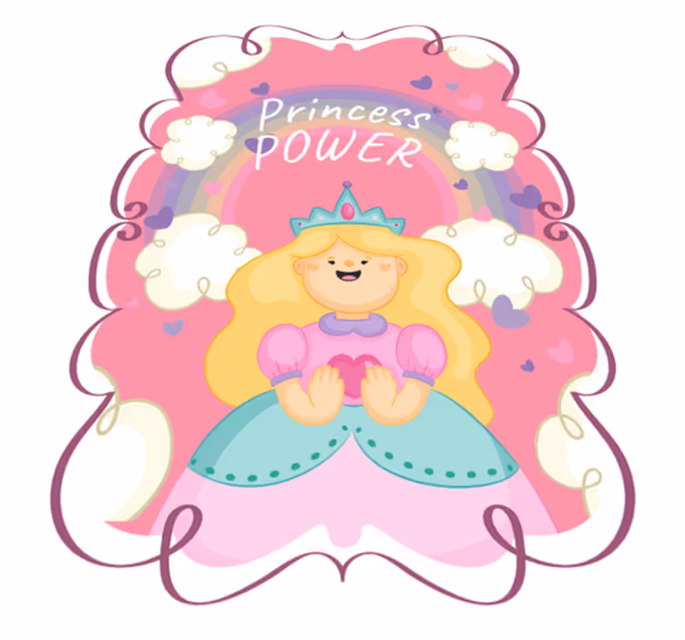 Prinses power speelmat vinyl tapijt kind - TenStickers