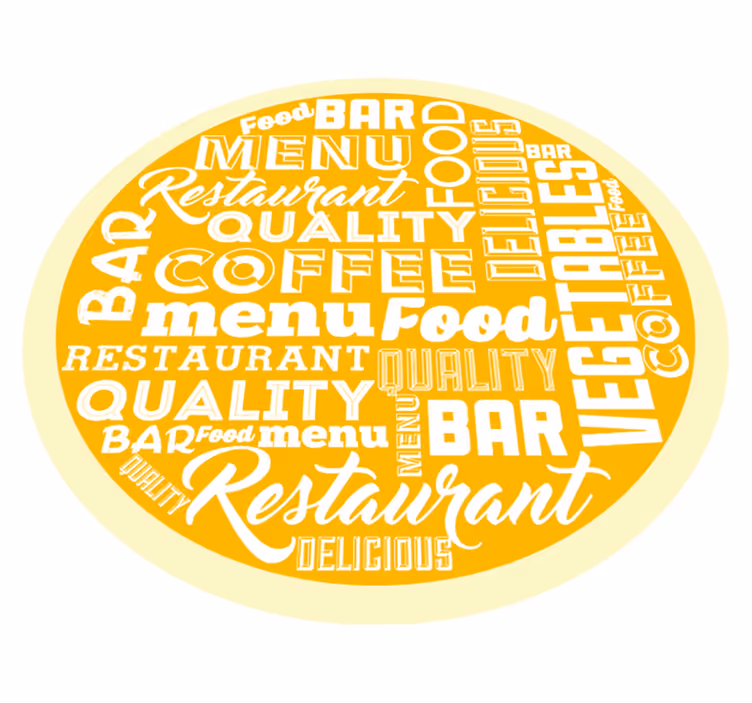 Restaurantkwaliteit menu vinyl tapijt zinnen en teksten - TenStickers
