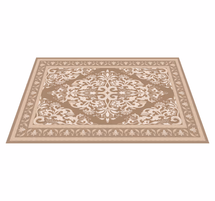 Vinyl vloerkleed oosters ontwerp beige - TenStickers