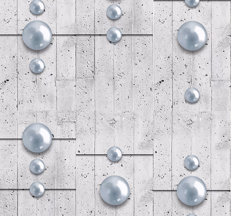 3d behang witte bolletjes - TenStickers