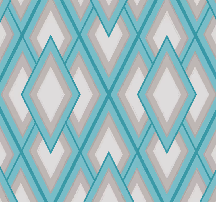 Harmonieuze diamantpatronen geometrisch behang - TenStickers