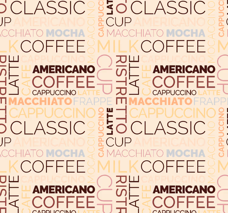 Typografie genot behang letters - TenStickers