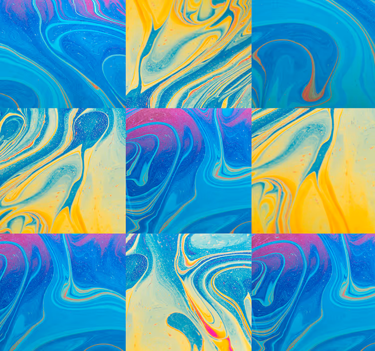 Gemarmerde wervelingen abstract behang - TenStickers