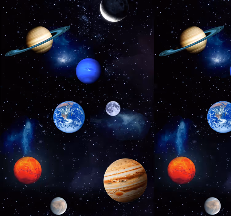 Kosmos ruimte planeten sterren behang - TenStickers