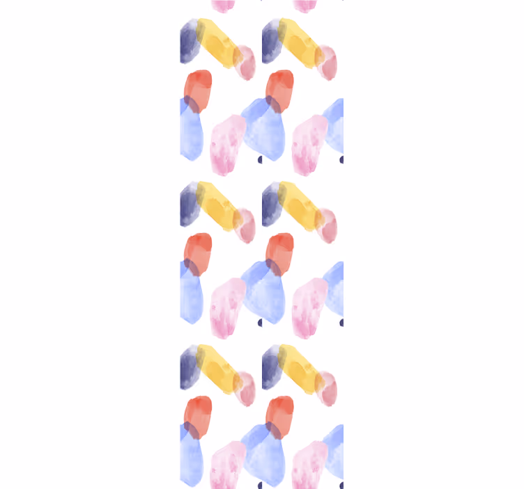 Zachte kleurpatronen abstract behang - TenStickers