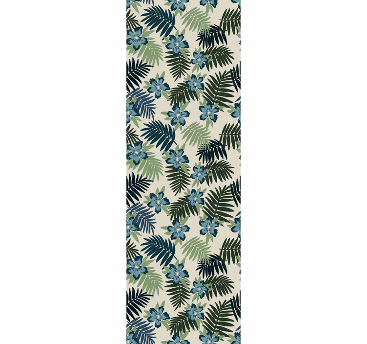 Tropisch botanisch patroon behang bladeren - TenStickers
