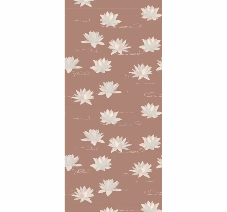 Lotusbloempatroon behang bloemen - TenStickers