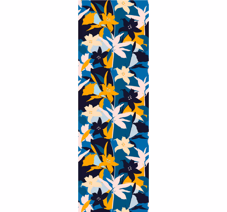 Abstract kleurrijk patroon behang bloemen - TenStickers