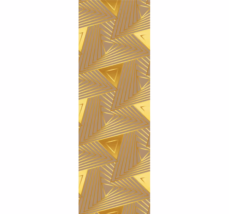 Gouden patroonmotief behang driehoeken - TenStickers