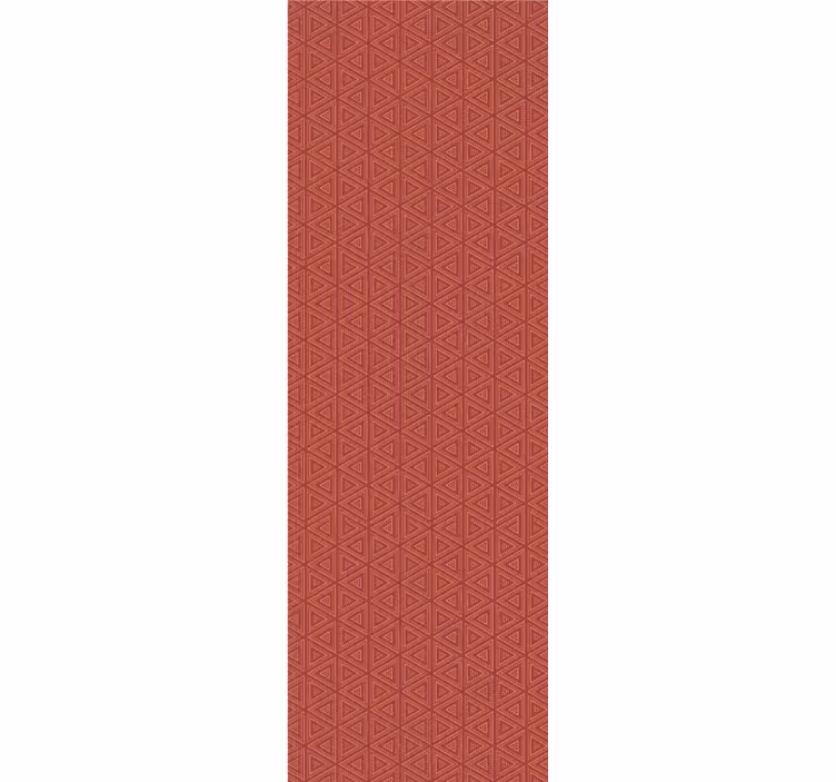 Prachtig rood patroon behang driehoeken - TenStickers