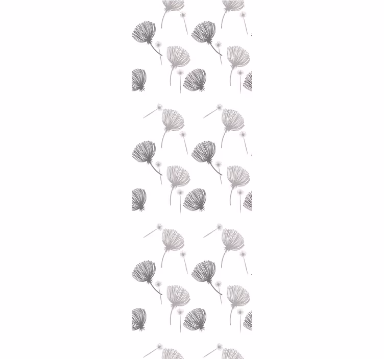 Wit delicaat motief behang bloemen - TenStickers